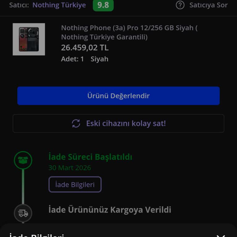 Pazarama'da İade Kodu Kabul Edilmedi, Süreç Aksamış