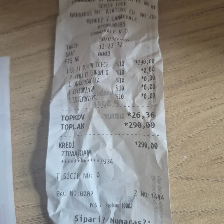 Yanlış Ürün Verilmesi Nedeniyle 290 TL İade Talebi