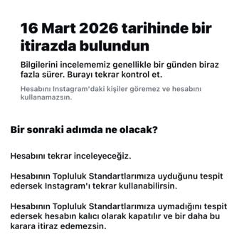 Instagram Hesabım Haksız Yerine Askıya Alındı Ve İtirazıma Cevap Gelmedi