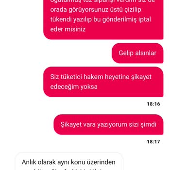 Öğütülmüş Tuz Yerine Kristal Tuz Gönderildi Ve Müşteri Temsilcisi Görüşmeyi Sonlandırdı