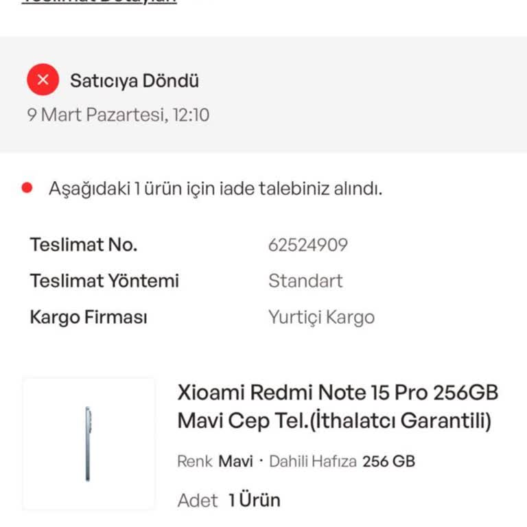 İptal Edilen Siparişin İadesi 11 Gün Boyunca Gecikti Ve Kredi Kartına Yansımıyor