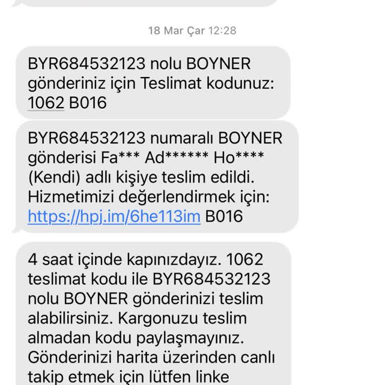 Kuryenin Yanlış Yönlendirmesi ve Kargo Takibi