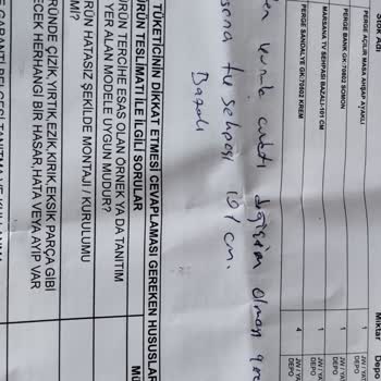 Teslim Edilmemiş Ve Kırık TV Ünitesi Şikayetim