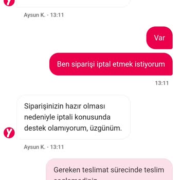Yemeksepeti’nden Çelişkili Bilgi Ve İptal İmkanı Yokluğu