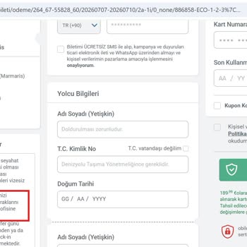 Obilet’te Kapı Vizesi Bilgileri Çelişkili Ve Müşteri Desteği Yetersiz