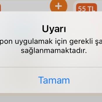 Kupon Şartları Sağlanamadığı İçin İndirim Uygulanamıyor