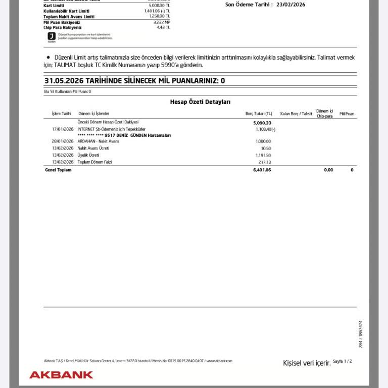 Kredi Kartımdan Kesilen Yüksek Üyelik Ücretinin İadesi Talebi