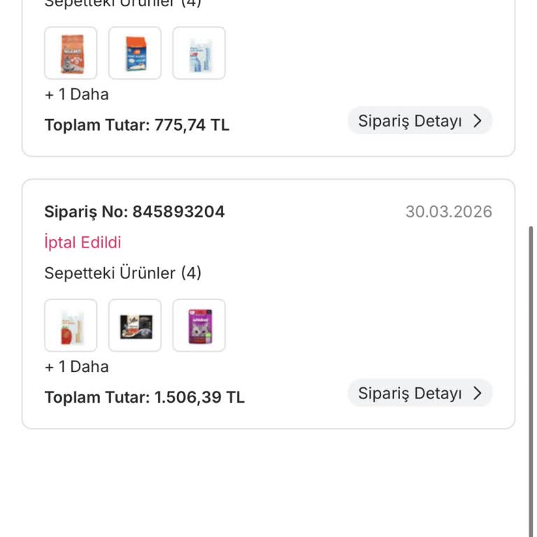 Migros Açıklama Yapmadan Siparişlerimi İptal Ediyor