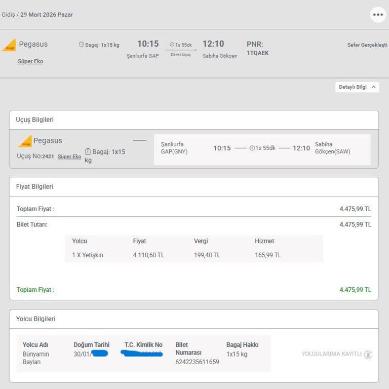 Pegasus Uçuşunun Ankara’ya Yanlış İnişi Ve Yaşadığım Mağduriyet