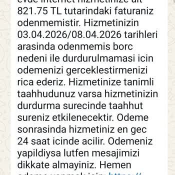Sabit İnternet Kesintisi İçin 821 TL Fatura Ve Çözülmeyen Sorun