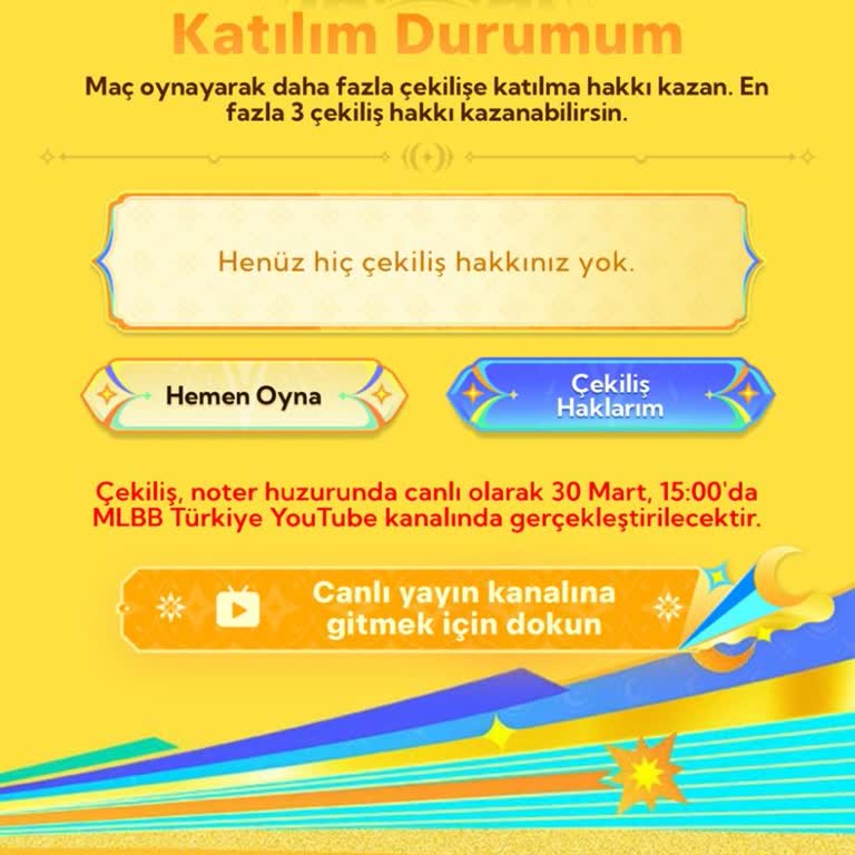 Mobile Legends Ramazan Çekilişi Hakkı Görüntüleniyor Ama Sistem 'Çekiliş Hakkınız Yok' Diyor