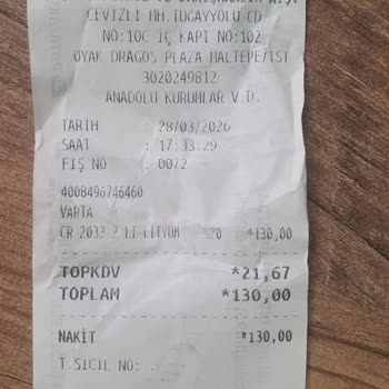 Varta CR2032 Pil Anahtarımda Çalışmadı Ve Ücret İadesi İstiyorum