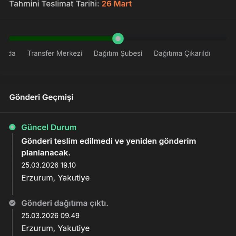 Dağıtıma Çıkarılan Kargonun Teslim Edilmemesi Ve Bilgilendirme Eksikliği