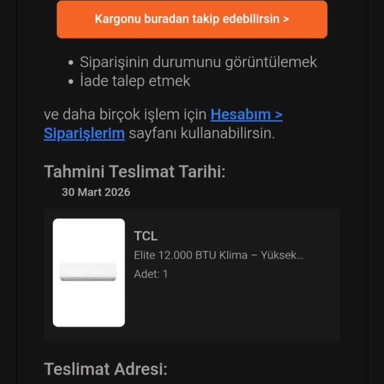 Açıklama Olmadan Siparişimin İadesi Ve İndirimli Fiyatın Kayıp Olması