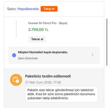 Hepsijet Kargomun 5 Gün Gecikmesi Ve Teslimat Notlarının İhmal Edilmesi