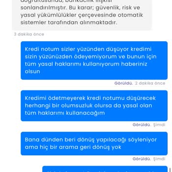 Açıklama Olmadan Tüm Hesapların Bloke Edilmesi Ve Kredi Notuna Risk