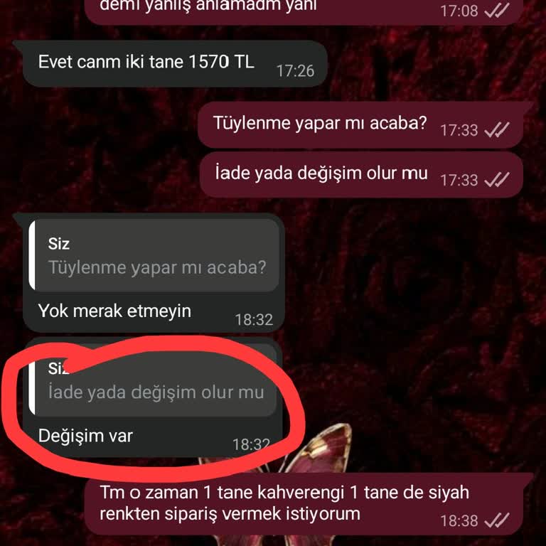 Satıcı Değişim Sözü Verdiği Halde Reddetti Ödeme İadesi Talep Ediyorum