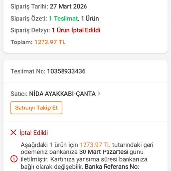 Sipariş İptali, Ürün Hâlâ Satılıyor Ve Boşta Kalan Taksit Şikayeti