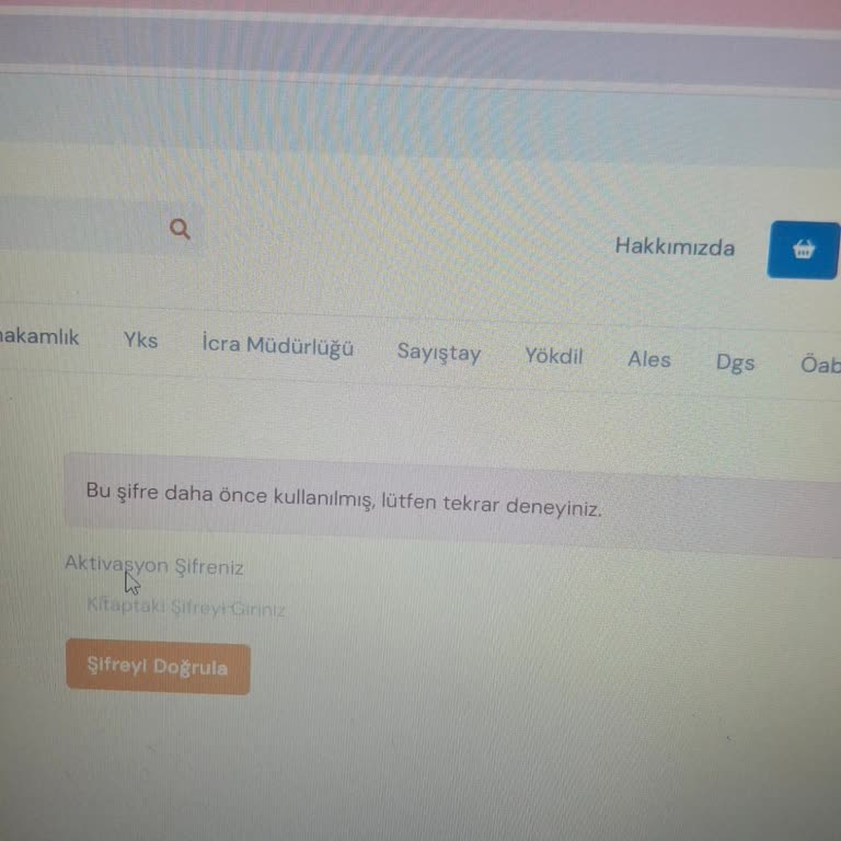 Aktivasyon Kodu Tekrar Kullanılamıyor, Yardım Gelmiyor