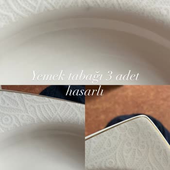 Schafer Yemek Takımındaki Tekrarlanan Kırık Ve Silik Desen Sorunu Nedeniyle Para İadesi Talebi