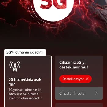 Apple Cihazı 5G Desteği Vodafone Uygulamasında Yanlış Gösteriliyor