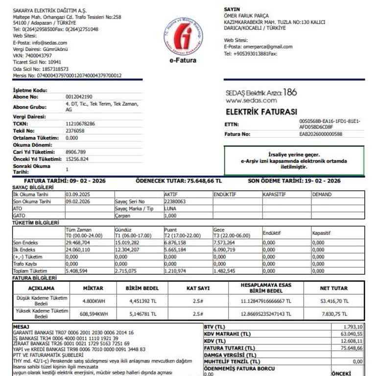 Otomatik Ödemedeki Kesinti Sonrası Usulsüz 75 Bin TL Fatura İddiası