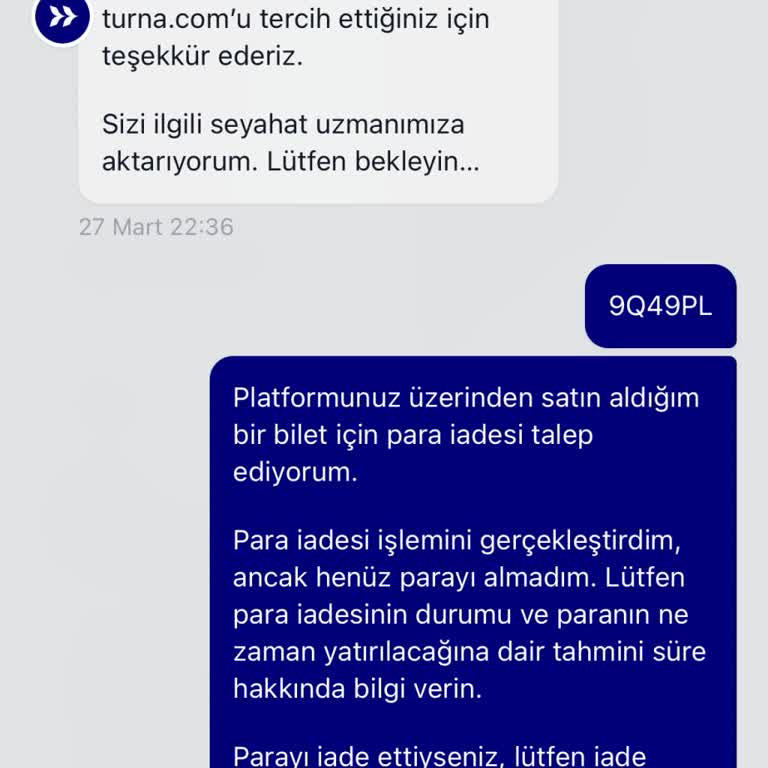 Uçuş İptali Sonrası İade Belirsizliği Ve Cevapsız İletişim