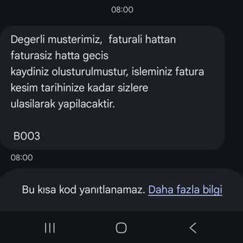 Faturasız Hatta Geçiş Reddedildi Ve Müşteri Temsilcisinin Üslubu Mağdur Edici