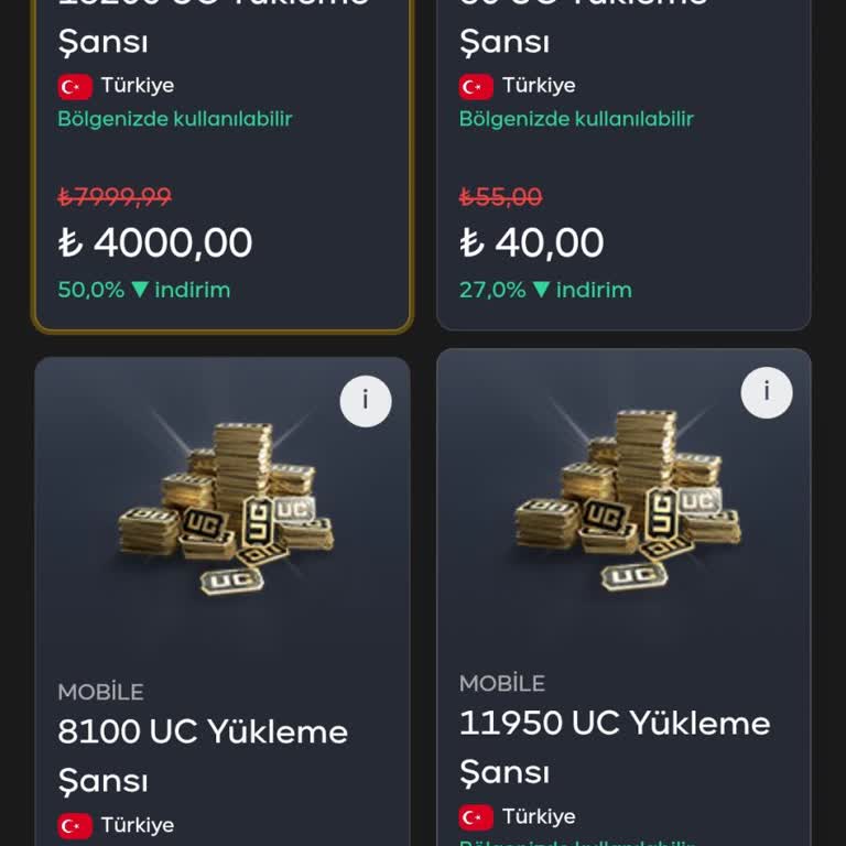 Midasbuy Ödenen 2500 TL'lik Uc Hesaba Aktarılmadı Ve Yanıltıcı İndirim