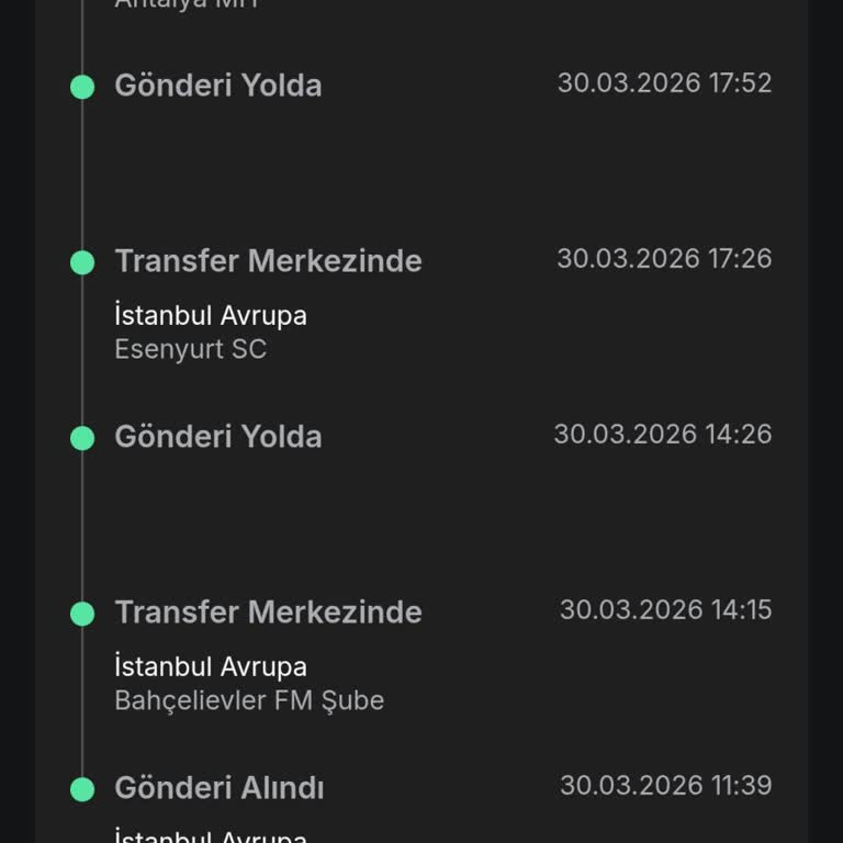 Kargo Transfer Sürecinde Sıkıştı Ve Durum Güncellenmiyor