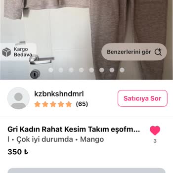 İlan Edilen Yeni Gri Eşofman Takımı Yerine Triko Ürün Gönderildi Ve Satıcı Yanıt Vermedi