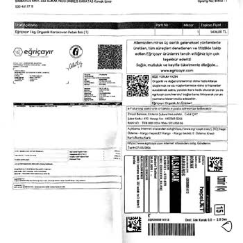 Organik Karakovan Balda Sakız Benzeri Parça Ve İade Talebi