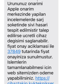 KVK İPhone Model 13'te Sıvı Hasarı Şüphesi Ve 37.849 TL Değişim Ücreti İtirazı