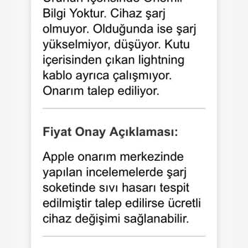 KVK İPhone Model 13'te Sıvı Hasarı Şüphesi Ve 37.849 TL Değişim Ücreti İtirazı