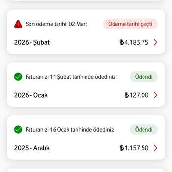Vodafone Aşırı Fatura Tutarları Ve Haksız Ücretlendirme Şikayeti
