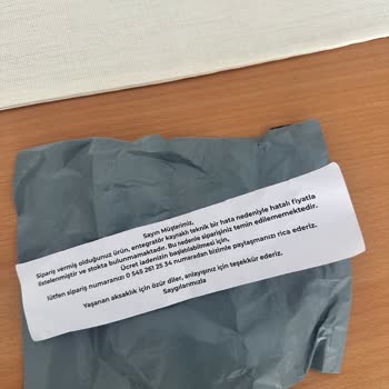 Kensa Nostaljik Pikap Siparişimde Ürün Yerine Sadece Hata Kağıdı