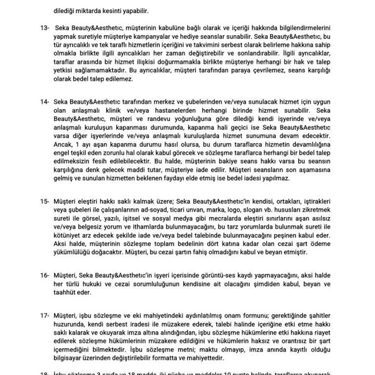 Koltuk Altı Beyazlatma Seansları Sonuçsuz, 4.000 TL Ücret İadesi Talebi