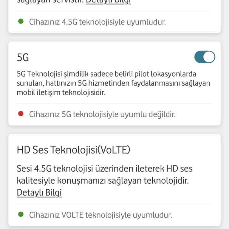 5G'yi Telefonumda Kullanamıyorum, Vodafone Sistem Hatası