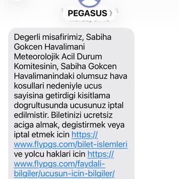 Pegasus Uçuş İptali Sonrası Geri Ödeme Ve Müşteri Temsilcisi İletişim Sorunu