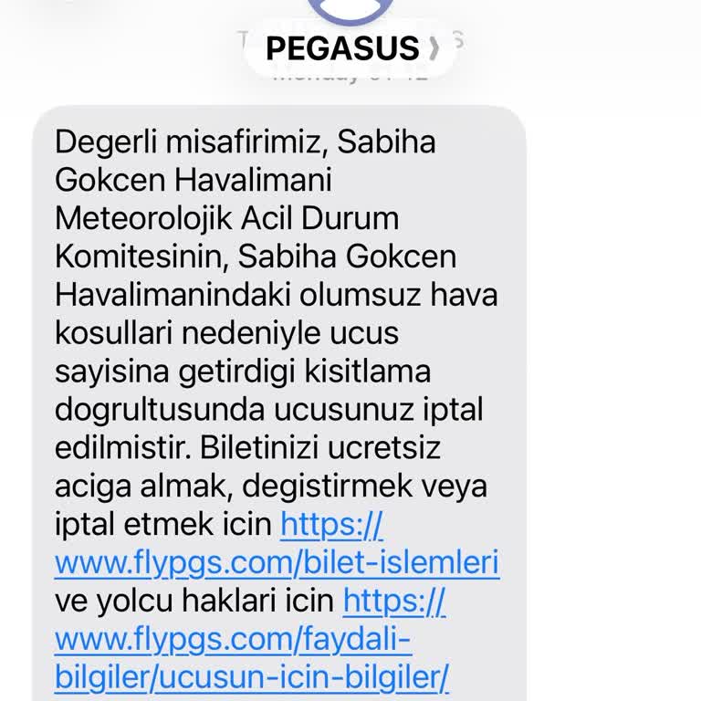 Pegasus Uçuş İptali Sonrası Geri Ödeme Ve Müşteri Temsilcisi İletişim Sorunu