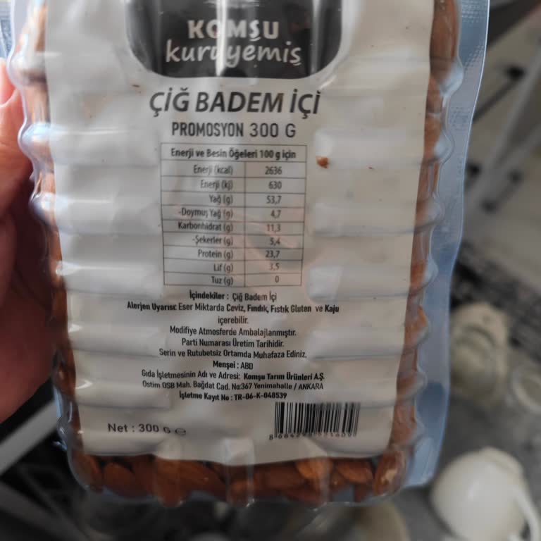 Kavrulmuş Badem Siparişimde Çiğ Ürün Gönderimi Ve Yetersiz Müşteri Hizmetleri