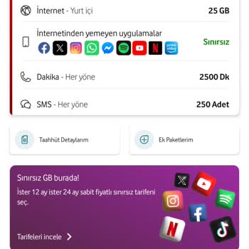 Vodafone'da Taahhüt Sonrası Faturada Şok Artış