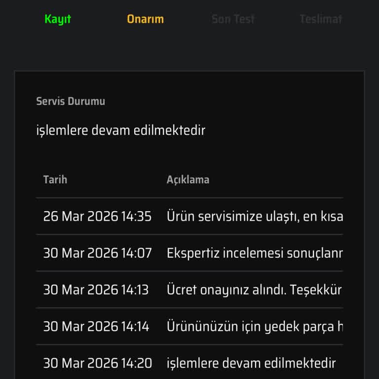 Klavye Tuşları Düşmesi Nedeniyle Servis Süreci Uzunca Sürdü