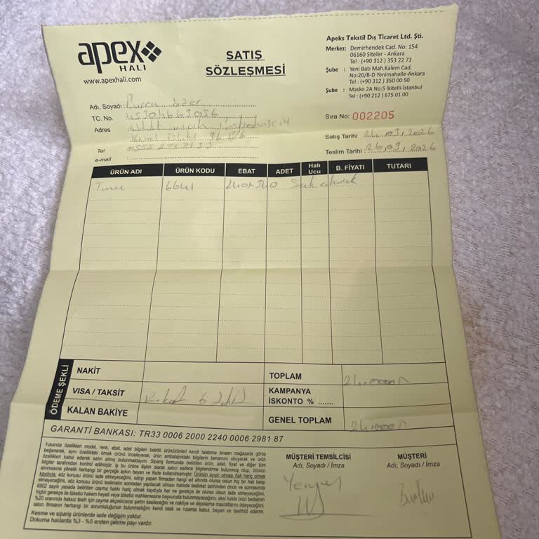 Geciken Halı Teslimatı Nedeniyle İade Ve Para İadesi Talebi