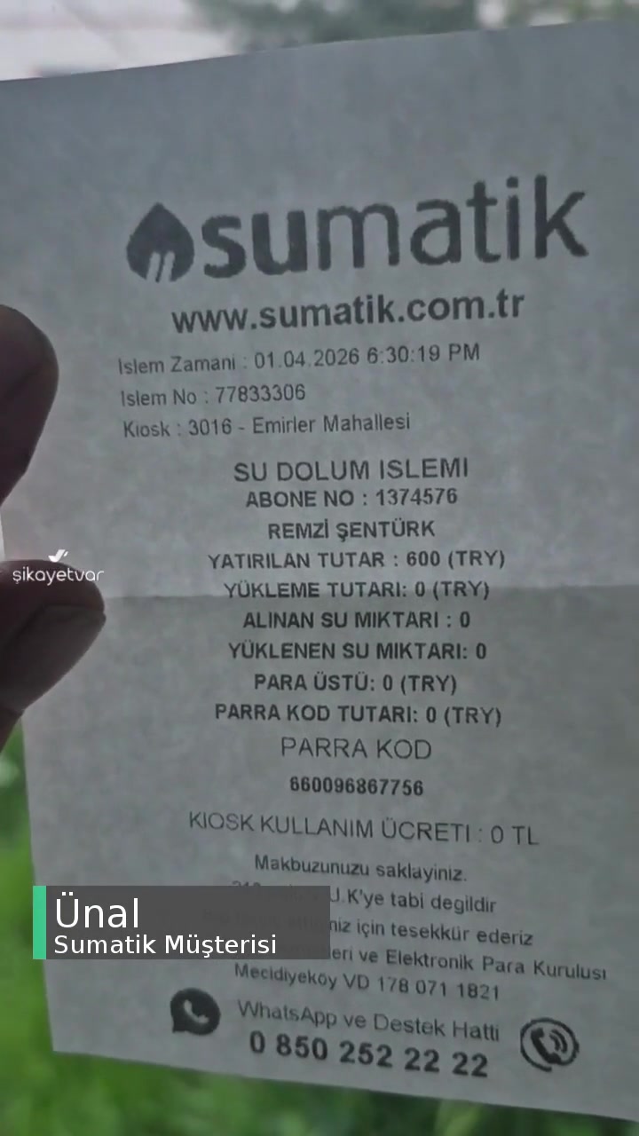 Sumatik Yükleme Yapmadı! videonun kapak resmi