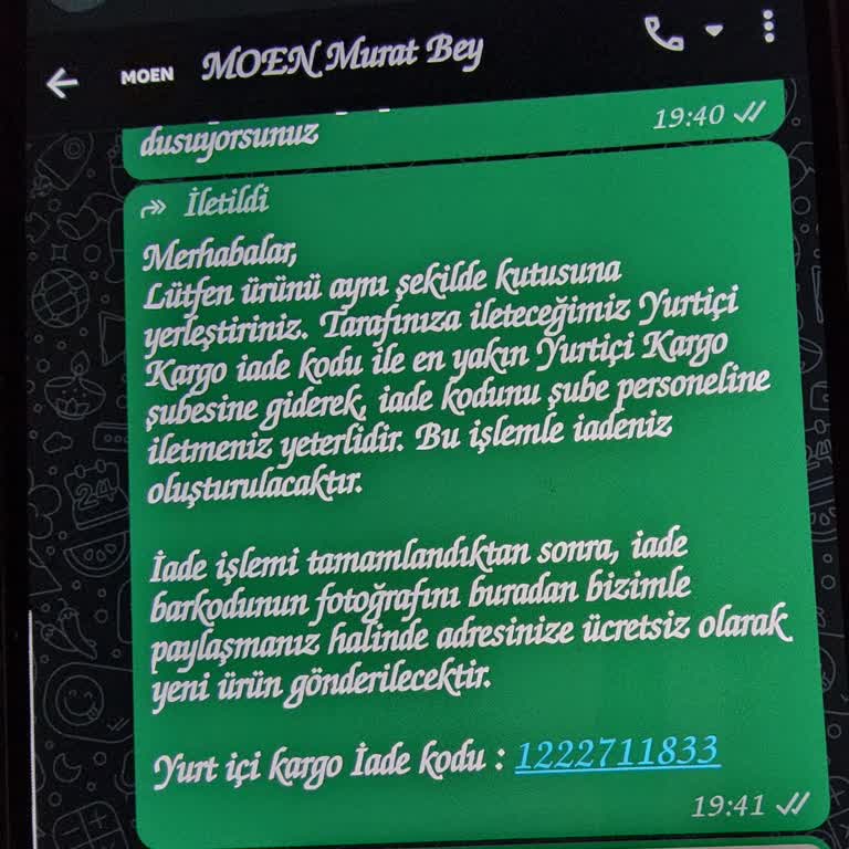 Moen Satıcısından Gelen Yanlış Ürünler Ve İade Ve Değişim Sürecinin Uzaması