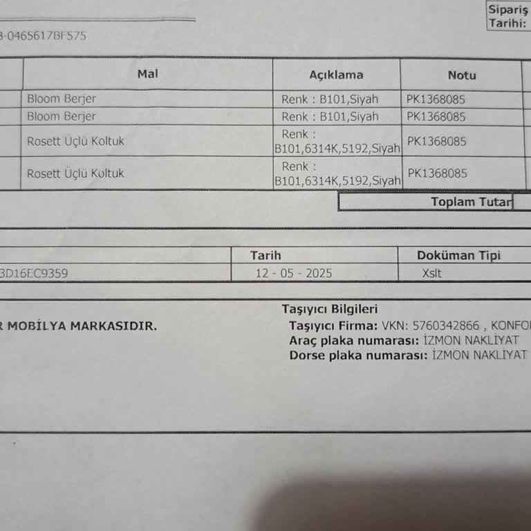 Koltuk Takımının Ayağı Kırılıyor, Vida Düşüyor Ve Değişim Talebi