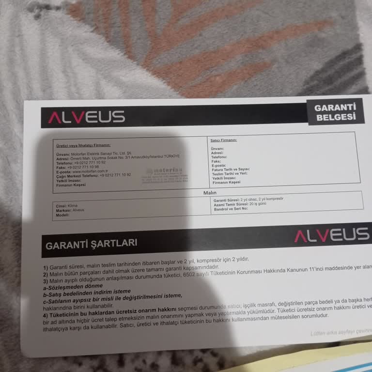 Alveus Klimasında Sürekli Su Sızdırma, Gürültü Ve Yetersiz Isıtma İçin Ücret İadesi Talebi