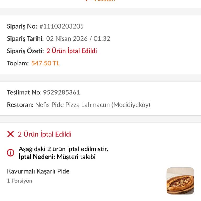 Trendyol Yemek İptal Edilen Siparişin Yanlış Ödemesi Ve Küfürlü Restoran İletişimi