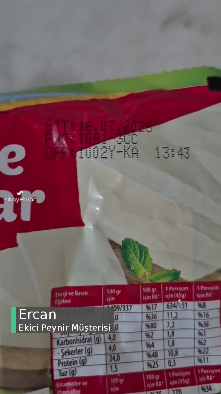 Ekici Taze Kaşar Peynirinden Çıkan Cisim! videonun kapak resmi